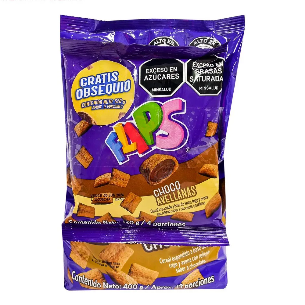 Cereal Flips Chocolate 400Gr Gratis Cereal Flips 120Gr | SuperBooM